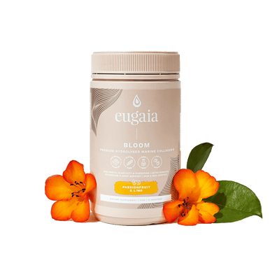 Eugaia Bloom Premium Hydrolysed Marine Collagen + | Passionfruit & Lime | 310g | 31 Serves - Eugaia